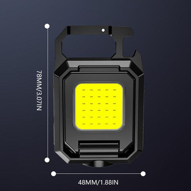 flashlight mini keychain light cob work light usb