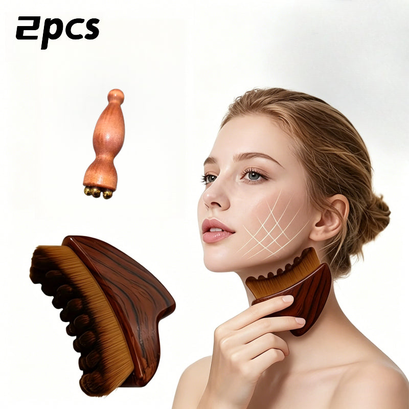 2pcs set lymphatic massage brush facial massager eye massage