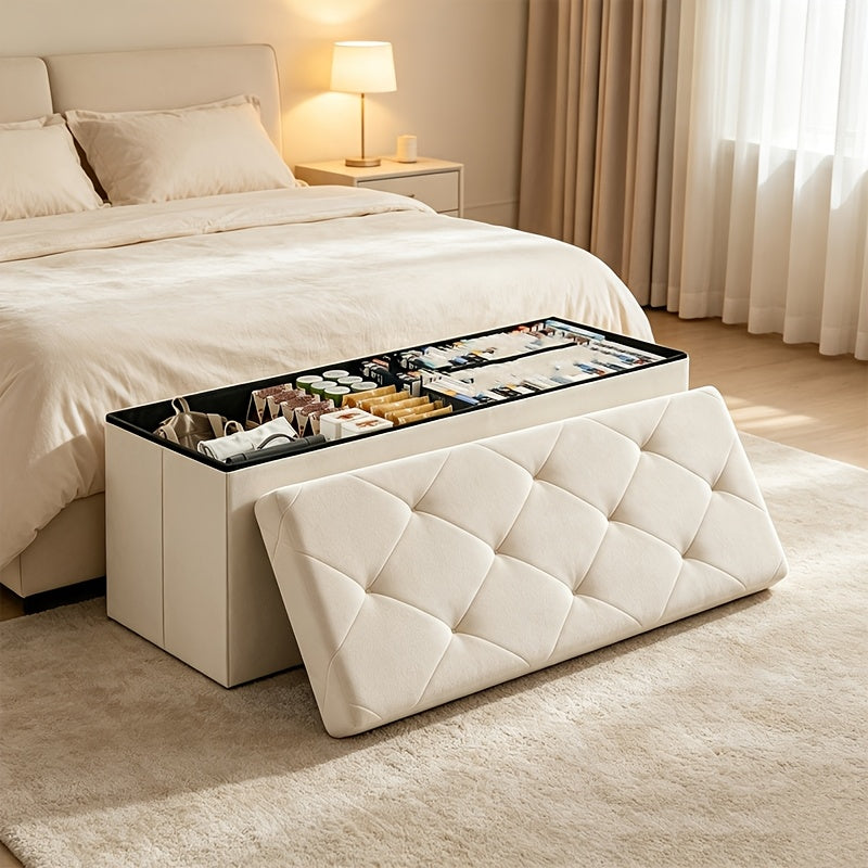 30 43 inch heavy duty folding storage   bench shoe