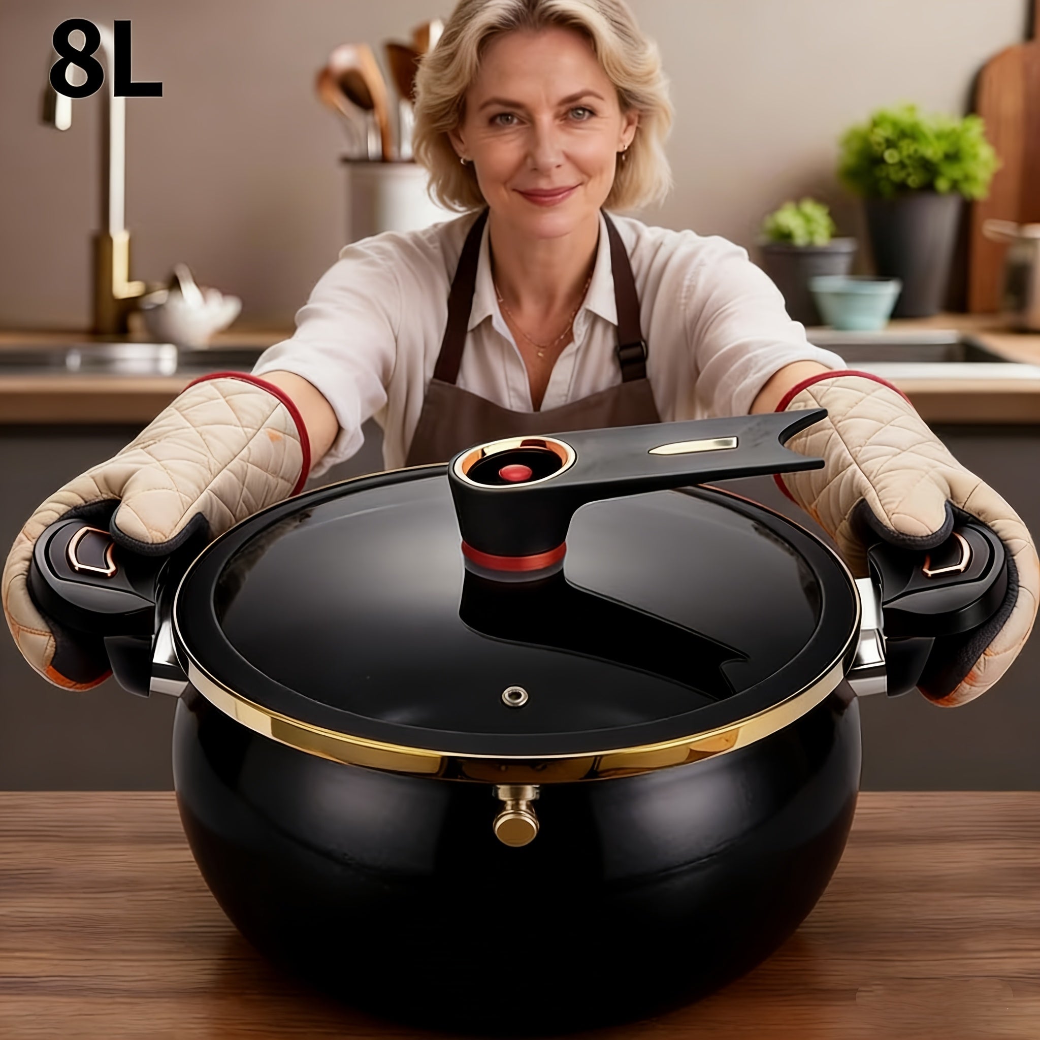 heavy duty   enamel stew pot double ears non stick