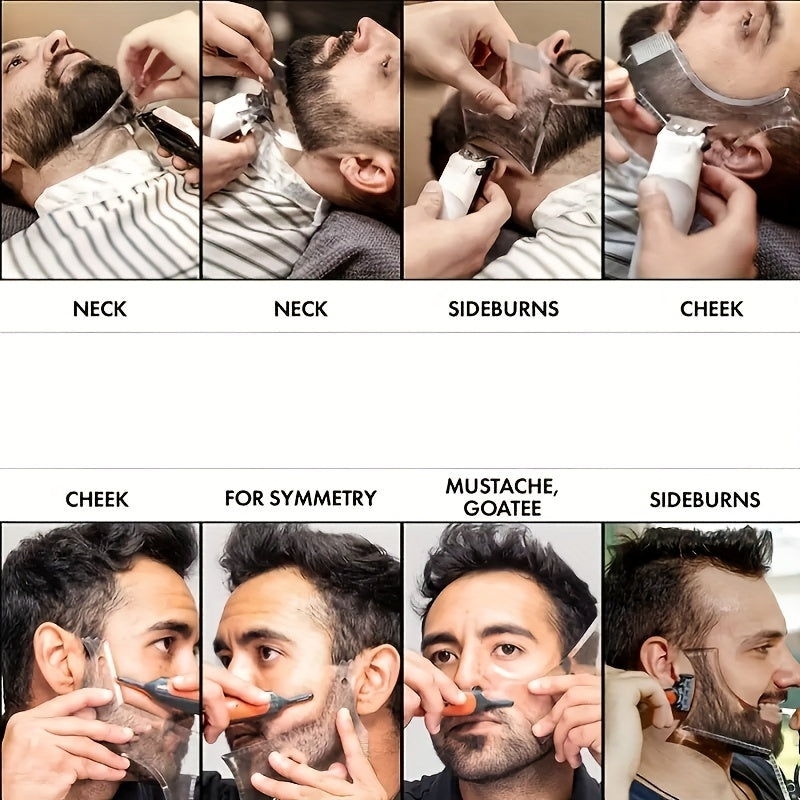 creative beard styling comb mens beard template beard
