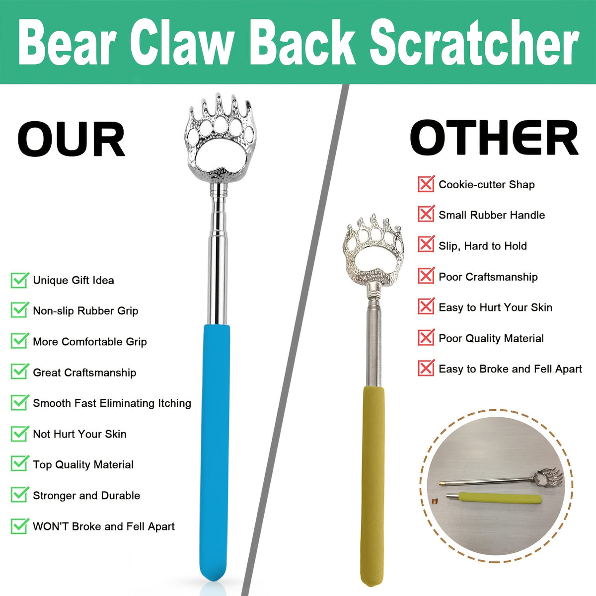 6 pack back scratcher fathers day dad gifts white elephant