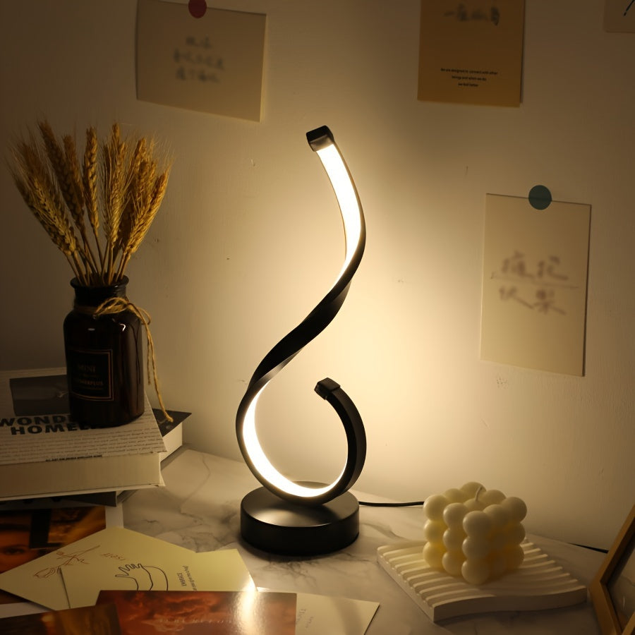 1pc minimalist modern iron usb three color dimmable desktop