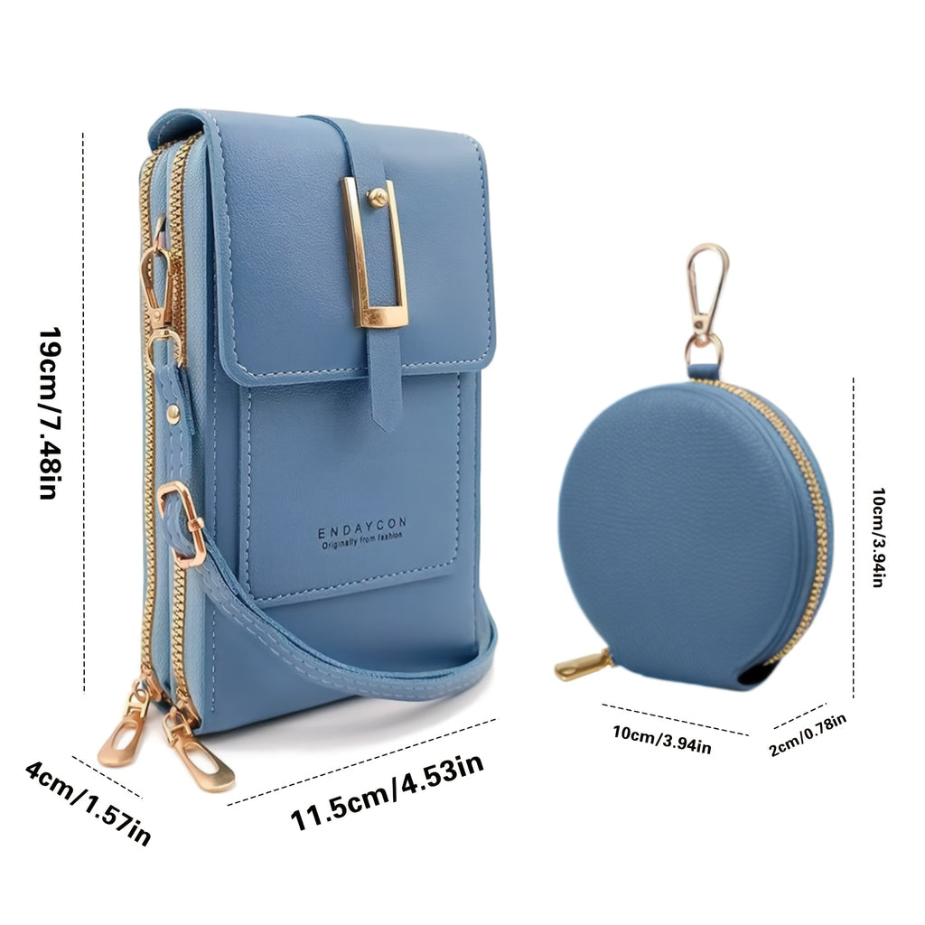 2pcs set crossbody phone bag multi functional vertical