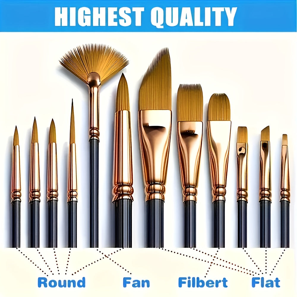 12pcs   paintbrush oil painting watercolor